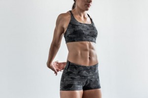 Nobull Kurze Hose Damen Dunkelcamouflage | WISP-63942