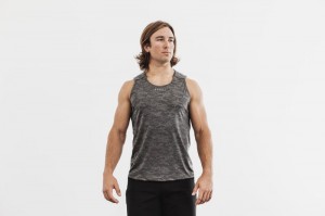 Nobull Laufschuhe Textured Muskelshirt Herren Schwarz Camouflage | VYAR-69172