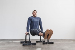 Nobull Long Sleeve Tee T-shirts Herren Navy | UTBD-78261
