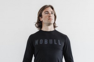 Nobull Long Sleeve Tee T-shirts Herren Schwarz | FRWK-34028