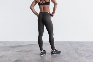 Nobull Mid-Rise Strumpfhose Damen Schwarz | HQNP-74631