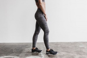 Nobull Mid-Rise Strumpfhose Damen Schwarz | NSBZ-16495