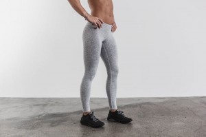 Nobull Mid-Rise Strumpfhose Damen Weiß | JYGP-47821