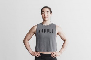 Nobull Muscle Muskelshirt Damen Dunkelgrau | OZSC-89362