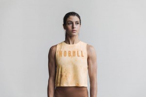 Nobull Muscle Muskelshirt Damen Gelb | ZCTI-29358