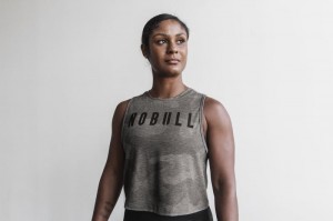 Nobull Muscle Muskelshirt Damen Grau Camouflage | FNPJ-42163