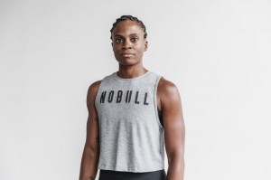 Nobull Muscle Muskelshirt Damen Grau | VKPX-32754