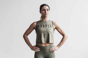 Nobull Muscle Muskelshirt Damen Grün | JORB-45863