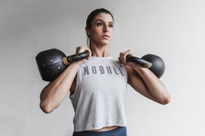 Nobull Muscle Muskelshirt Damen Hellgrau | SIMZ-29480