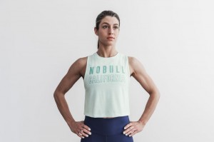 Nobull Muscle Muskelshirt Damen Mist | FREG-64395