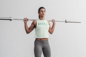 Nobull Muscle Muskelshirt Damen Mist | YQWZ-43617