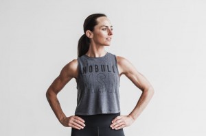 Nobull Muscle Muskelshirt Damen Tiefesgrau | PRQA-97461