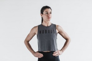 Nobull Muscle Muskelshirt Damen Tiefesgrau | CLZY-61482