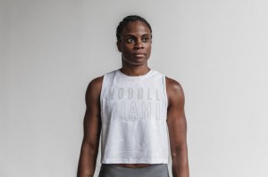 Nobull Muscle Muskelshirt Damen Weiß | AIWE-86257