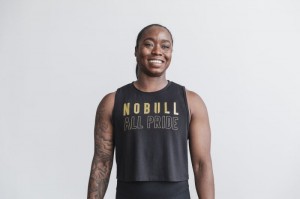 Nobull Muscle Muskelshirt Herren Schwarz Gold | JTYK-97253