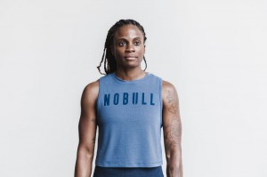 Nobull Muscle Tank Muskelshirt Damen Blau | IKYZ-53792