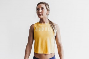 Nobull Muscle Tank Muskelshirt Damen Gelb | FZMK-14392