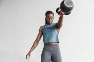 Nobull Muscle Tank Muskelshirt Damen Tiefestürkis | VWNM-57064