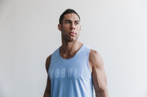 Nobull Muskelshirt Herren Blau | TASV-26804