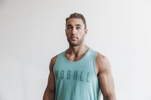 Nobull Muskelshirt Herren Blau | YFPR-57146