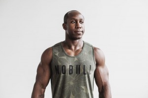Nobull Muskelshirt Herren Grün | ZIFD-85940