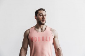 Nobull Muskelshirt Herren Hellkoralle | OCVR-65984