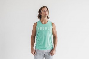 Nobull Muskelshirt Herren Helltürkis | VTEM-23781