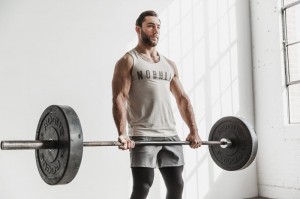 Nobull Muskelshirt Herren Oatmeal | DYHM-84391