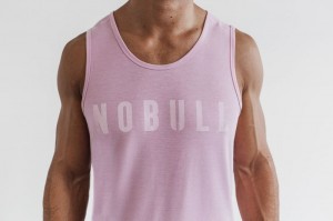Nobull Muskelshirt Herren Rosa | VTKR-72861