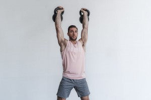 Nobull Muskelshirt Herren Rosa | YAWI-03842