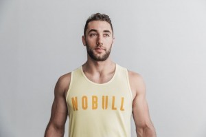 Nobull Muskelshirt Herren Vanilla | WZVU-32694