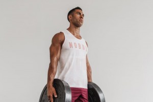 Nobull Muskelshirt Herren Wells Blush | TMNS-87320