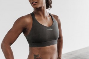 Nobull Pace Sport BH Damen Dunkelgrau | QATC-26843