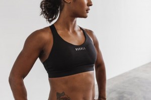 Nobull Pace Sport BH Damen Schwarz | JLZE-85327