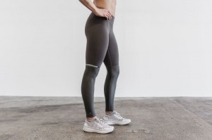 Nobull Pace Strumpfhose Damen Dunkelgrau | USDM-74251