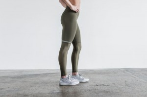 Nobull Pace Strumpfhose Damen Grün | OATE-87590