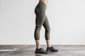 Nobull Pace Strumpfhose Damen Grün | SILN-34920