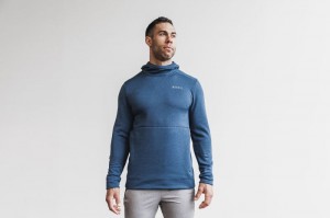 Nobull Performance Pullover Hoodie Herren Grau Blau | XOHF-36015