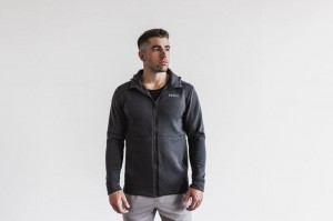 Nobull Performance Zip-up Hoodie Herren Tiefesgrau | UEBZ-70289