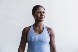 Nobull Racerback Muskelshirt Damen Blau | YCVA-76081