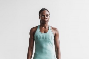 Nobull Racerback Muskelshirt Damen Blau | ZRNL-18420