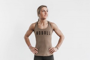 Nobull Racerback Muskelshirt Damen Fallen Rock | ZTDR-81759