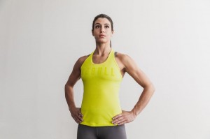 Nobull Racerback Muskelshirt Damen Gelb | JNMY-69705