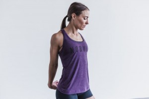 Nobull Racerback Muskelshirt Damen Lila | YFSA-28036
