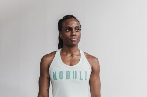 Nobull Racerback Muskelshirt Damen Mist | ZEYN-06372