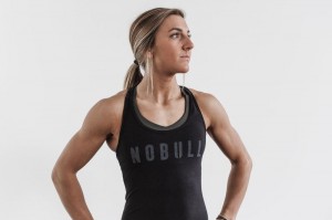 Nobull Racerback Muskelshirt Damen Schwarz | DPQN-20647