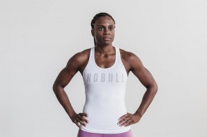 Nobull Racerback Muskelshirt Damen Weiß | ZTXL-05982