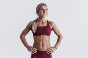 Nobull Sport BH Damen Wine Heather | JEYB-13927
