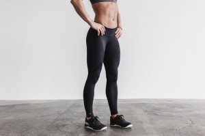 Nobull Stretch Strumpfhose Damen Schwarz | IRKZ-23764