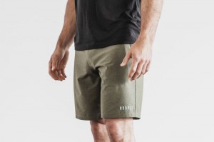 Nobull Stretch Woven Kurzes 9" Kurze Hose Herren Grün | QJIU-86741